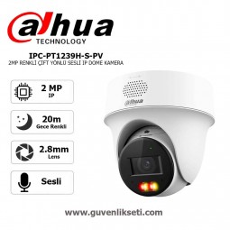 Dahua IPC-PT1239H-S-PV 2mp Gece Renkli ve Çift Yönlü Ses ip Dome Kamera